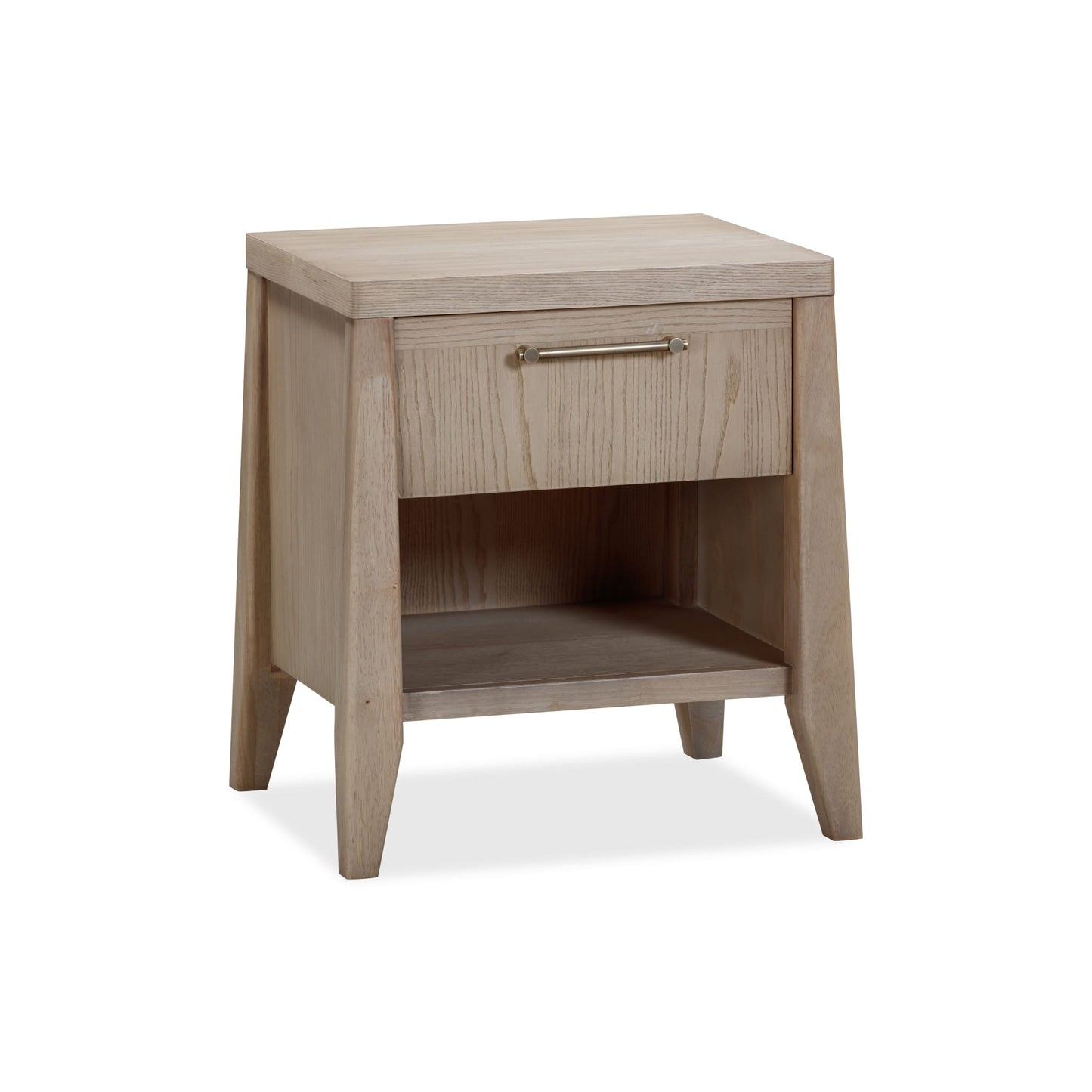 Modus Sumire One Drawer One Shelf Ash Wood Nightstand in Ginger