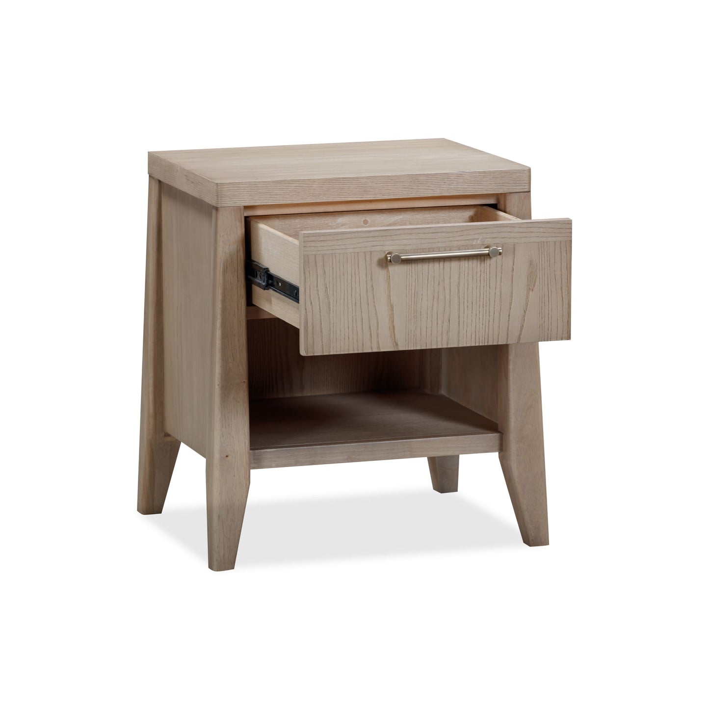 Modus Sumire One Drawer One Shelf Ash Wood Nightstand in Ginger