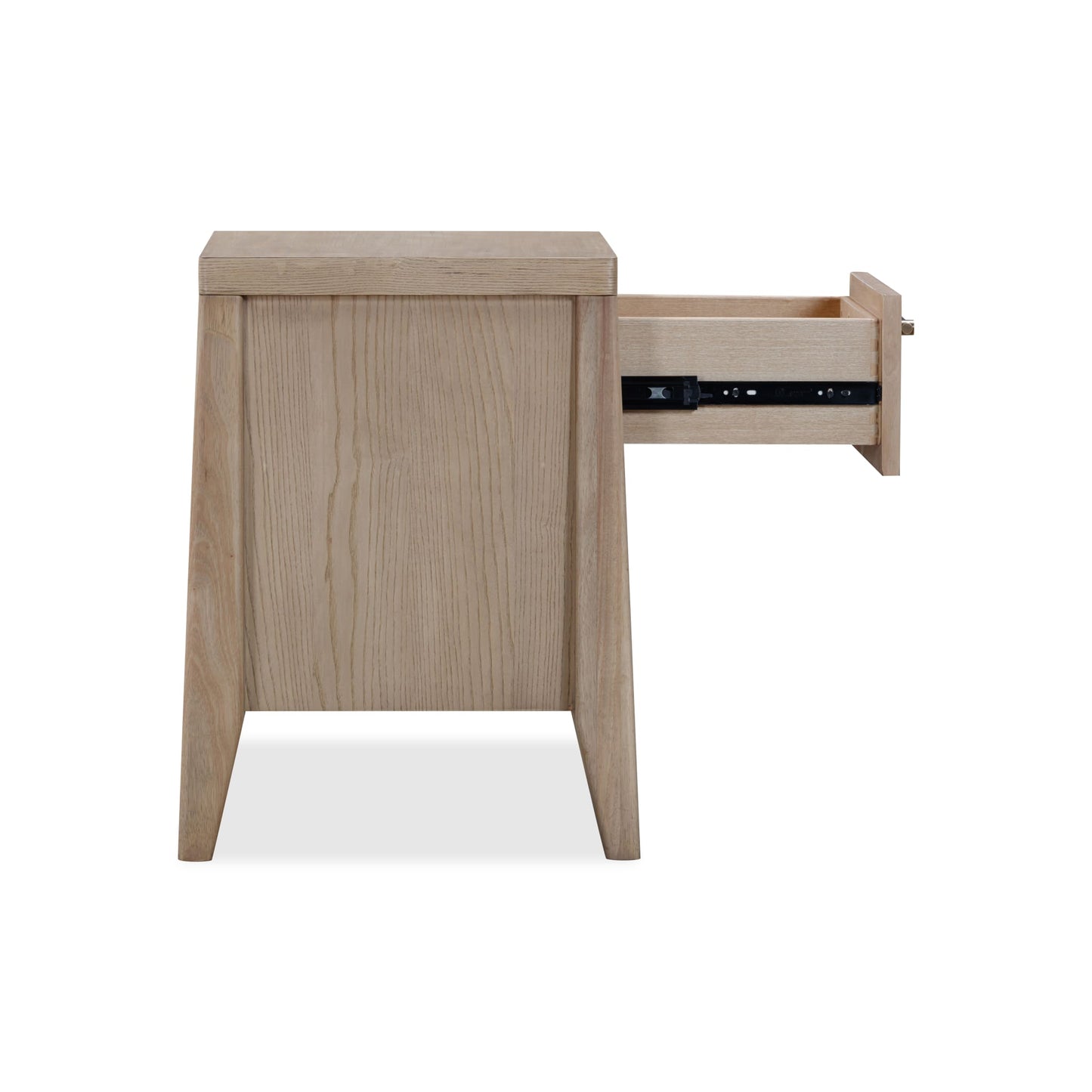 Modus Sumire One Drawer One Shelf Ash Wood Nightstand in Ginger