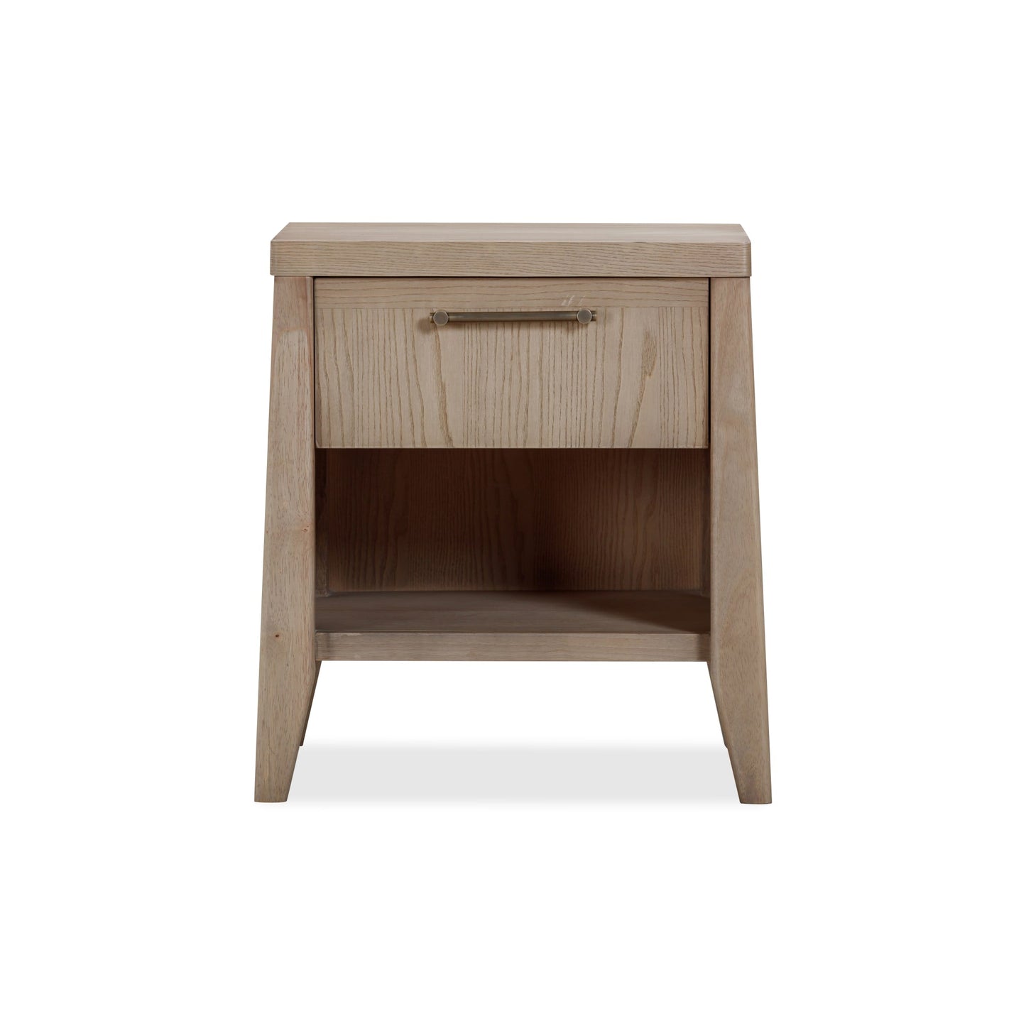 Modus Sumire One Drawer One Shelf Ash Wood Nightstand in Ginger