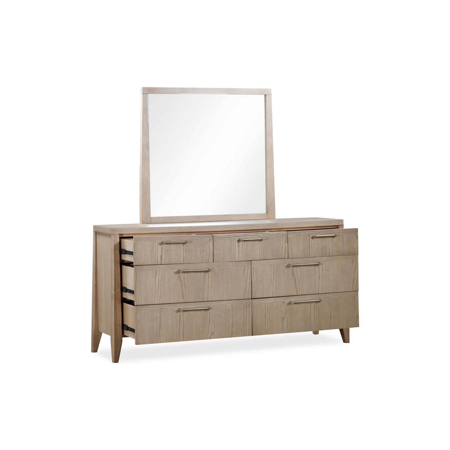 Modus Sumire Seven Drawer Ash Wood Dresser in Ginger