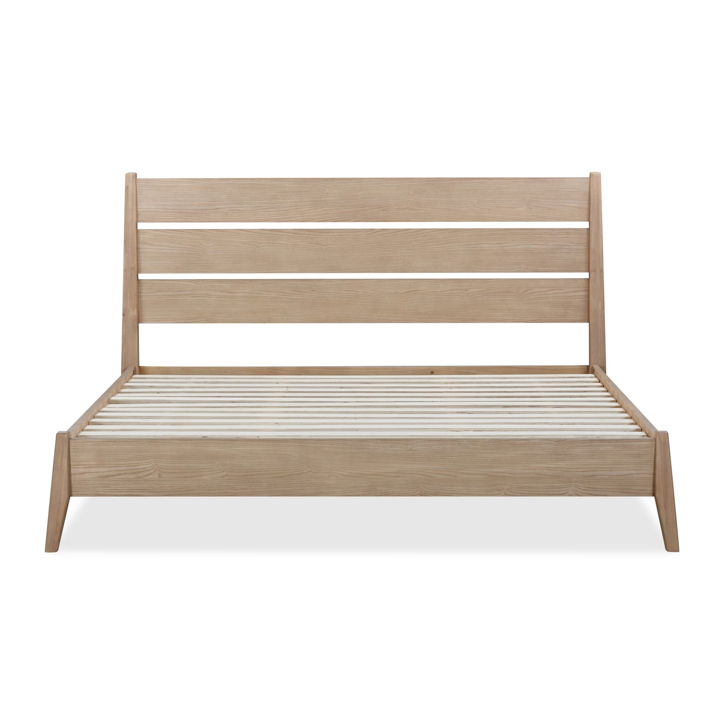 Modus Sumire Slatted Ash Wood Platform Bed in Ginger