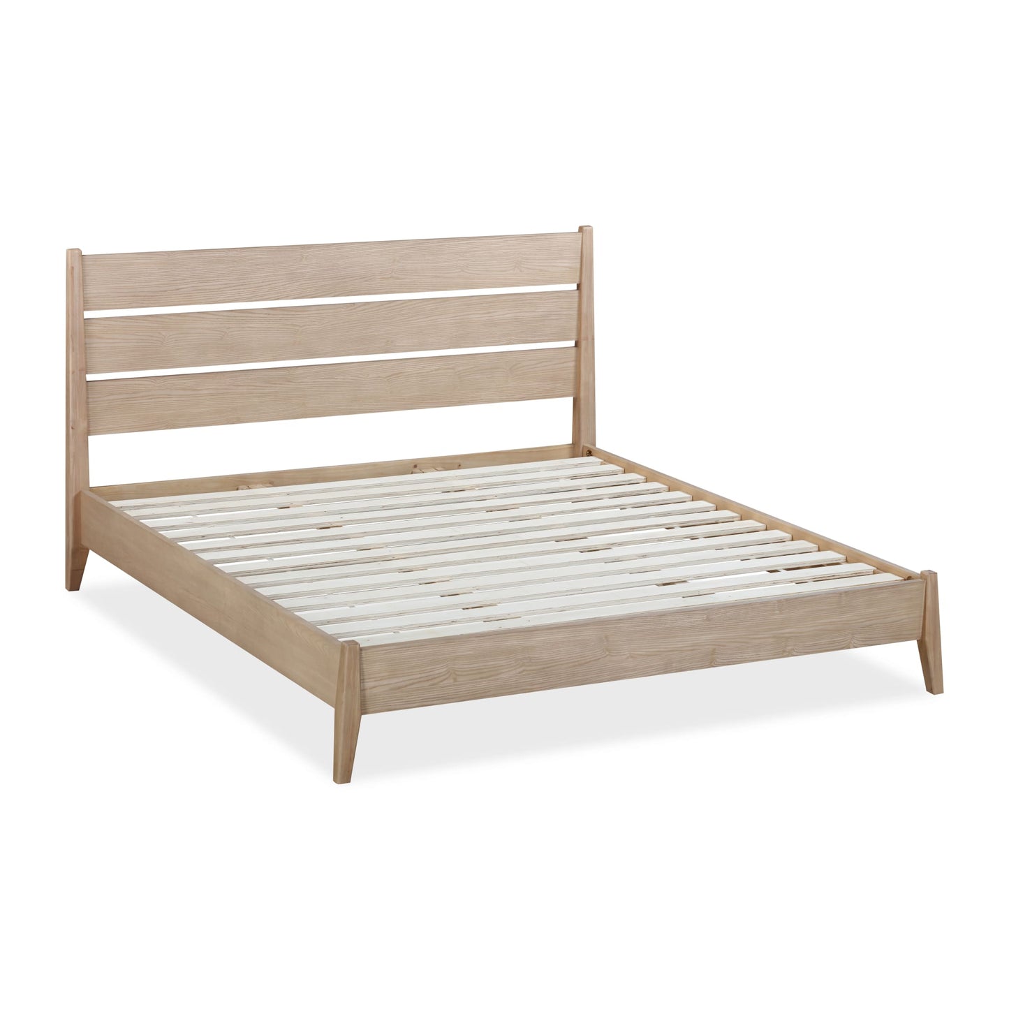 Modus Sumire Slatted Ash Wood Platform Bed in Ginger