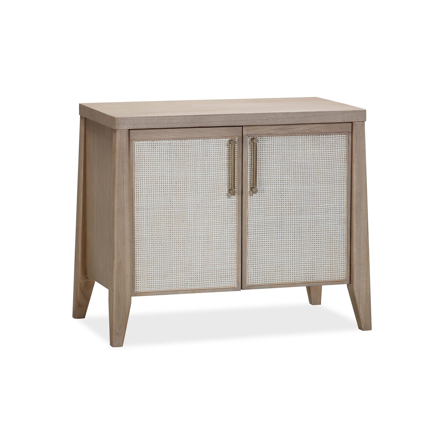Modus Sumire Two Door Ash Wood Bachelor Chest in Ginger and Natural Cane