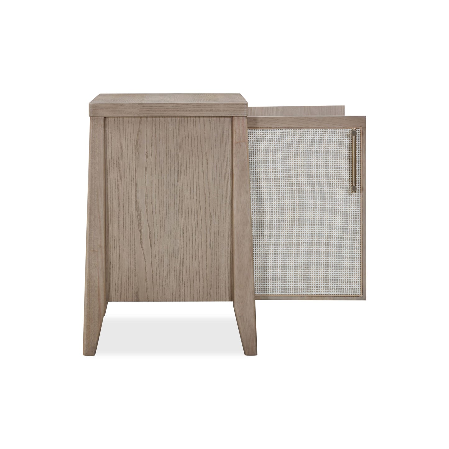Modus Sumire Two Door Ash Wood Bachelor Chest in Ginger and Natural Cane
