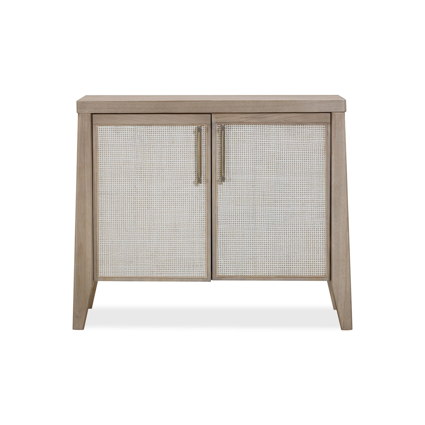 Modus Sumire Two Door Ash Wood Bachelor Chest in Ginger and Natural Cane