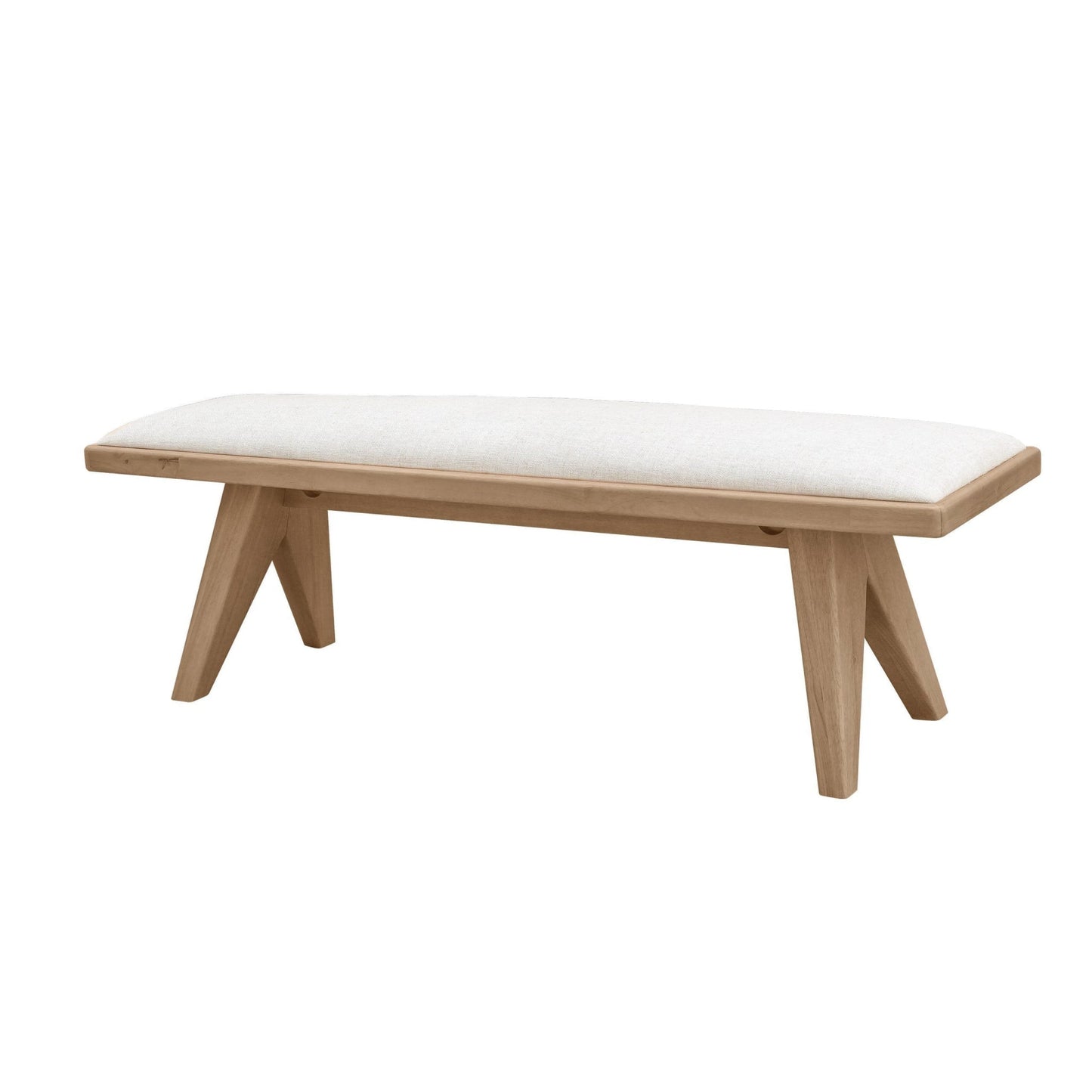 Modus Sumire Upholstered Bench in Ginger and Natural Linen