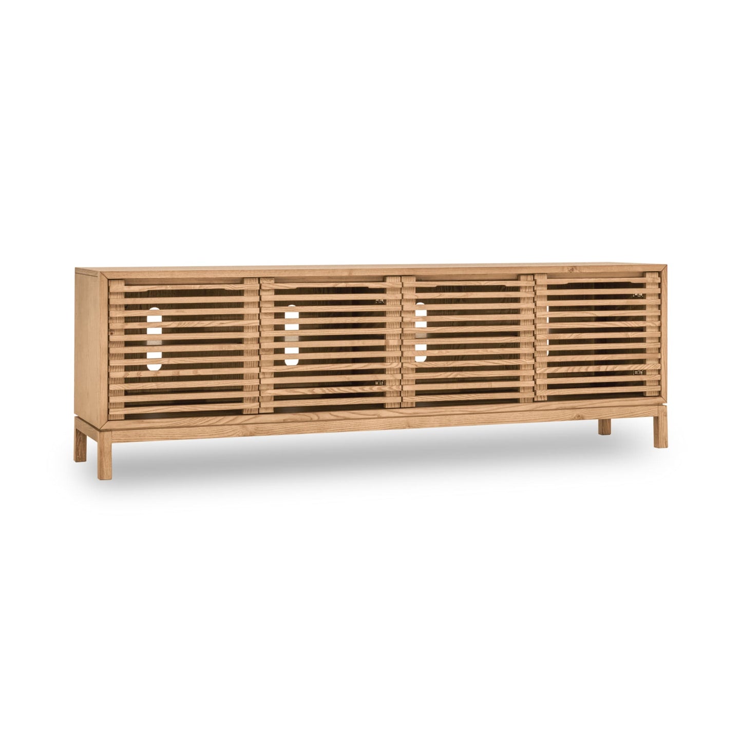 Modus Tanner Four Door Solid Ash Media Console in Flaxen