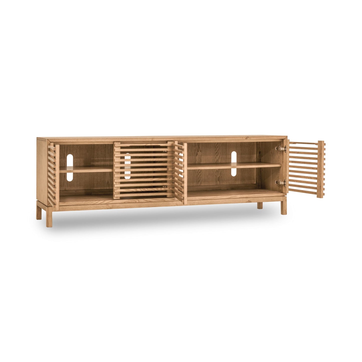 Modus Tanner Four Door Solid Ash Media Console in Flaxen
