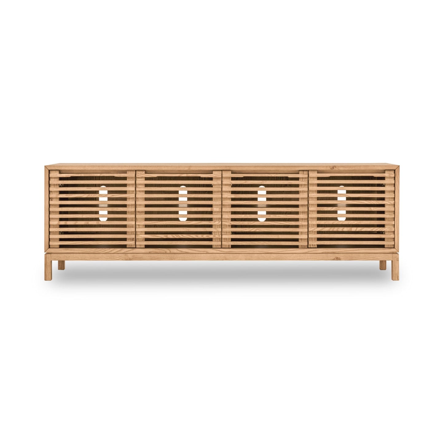 Modus Tanner Four Door Solid Ash Media Console in Flaxen