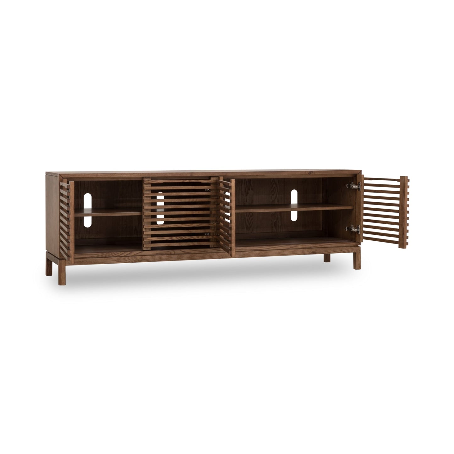 Modus Tanner Four Door Solid Ash Media Console in Roux