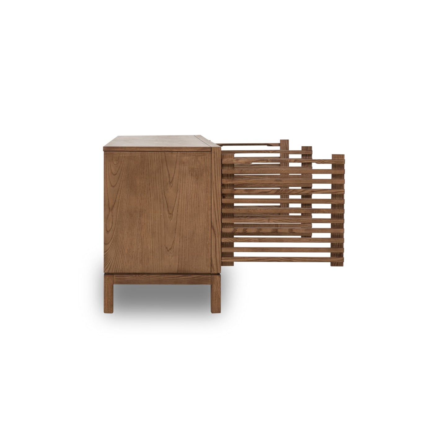 Modus Tanner Four Door Solid Ash Media Console in Roux