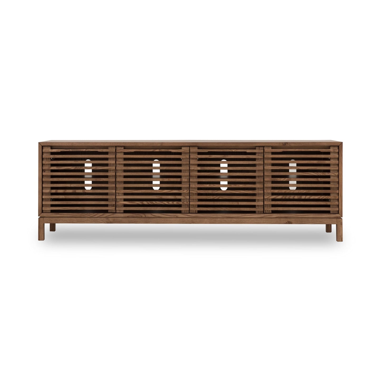 Modus Tanner Four Door Solid Ash Media Console in Roux