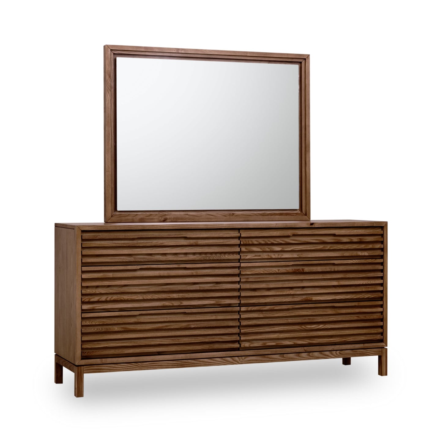 Modus Tanner Six Drawer Ash Wood Dresser in Roux