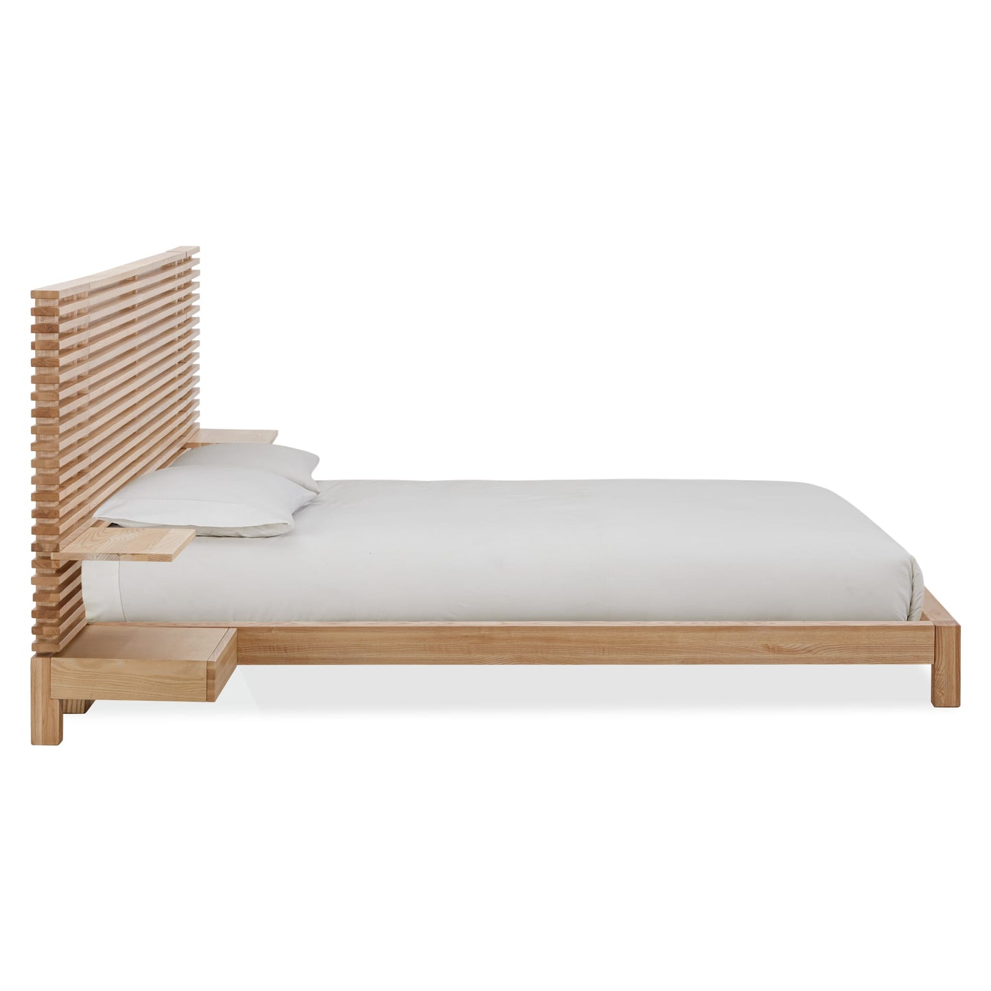 Modus Tanner Solid Ash Wall Bed with Integrated Nightstands in Flaxen