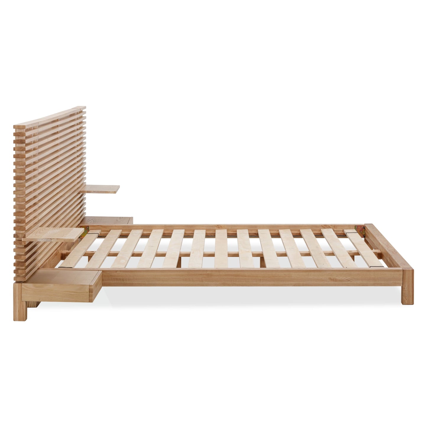 Modus Tanner Solid Ash Wall Bed with Integrated Nightstands in Flaxen