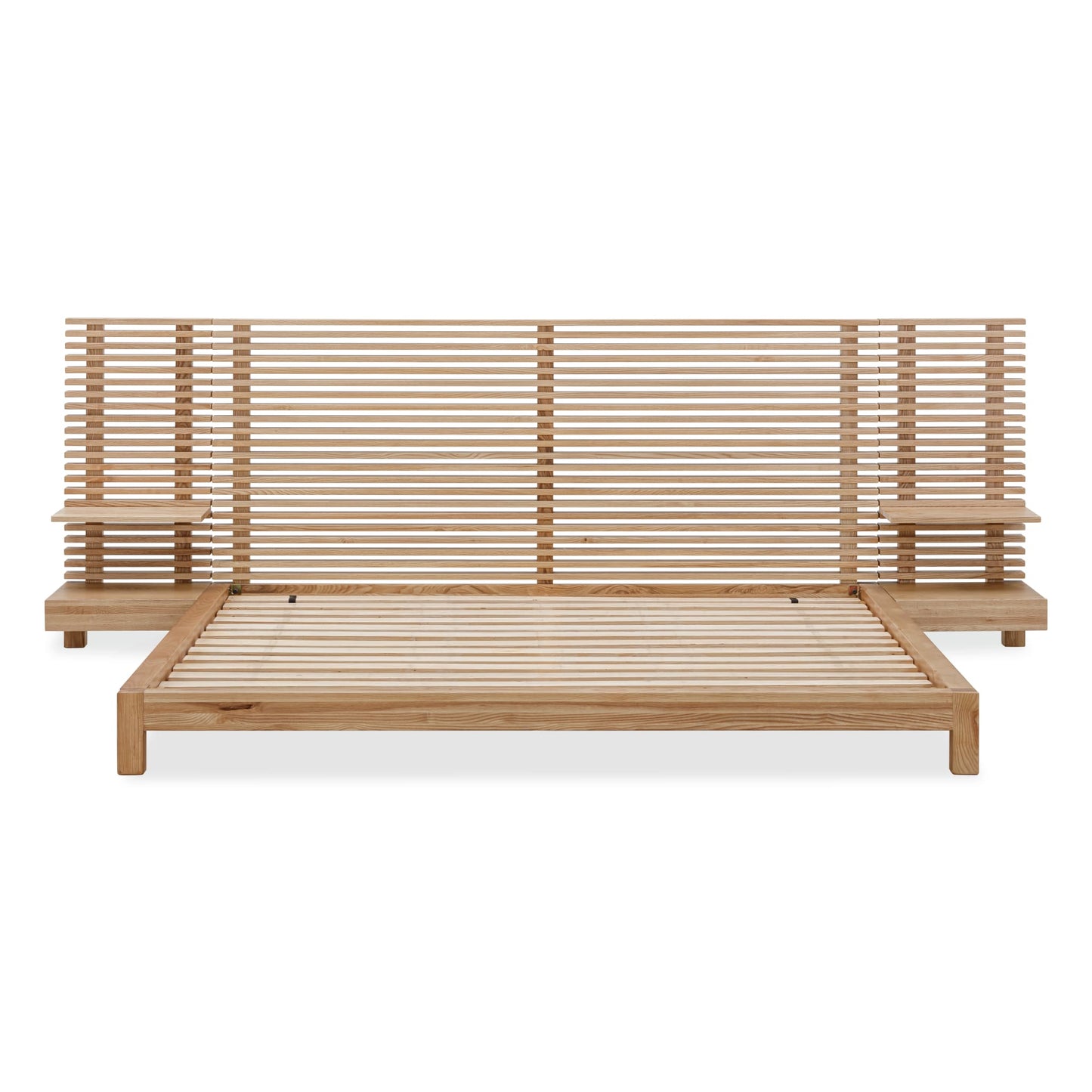 Modus Tanner Solid Ash Wall Bed with Integrated Nightstands in Flaxen