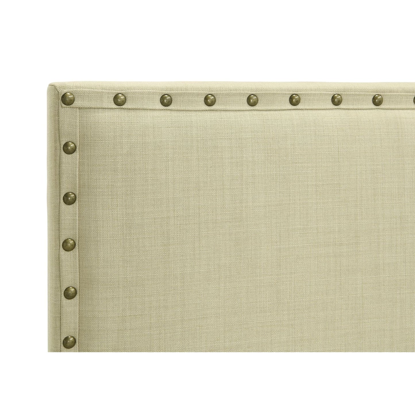 Modus Tavel Nailhead Upholstered Platform Bed in Tumbleweed
