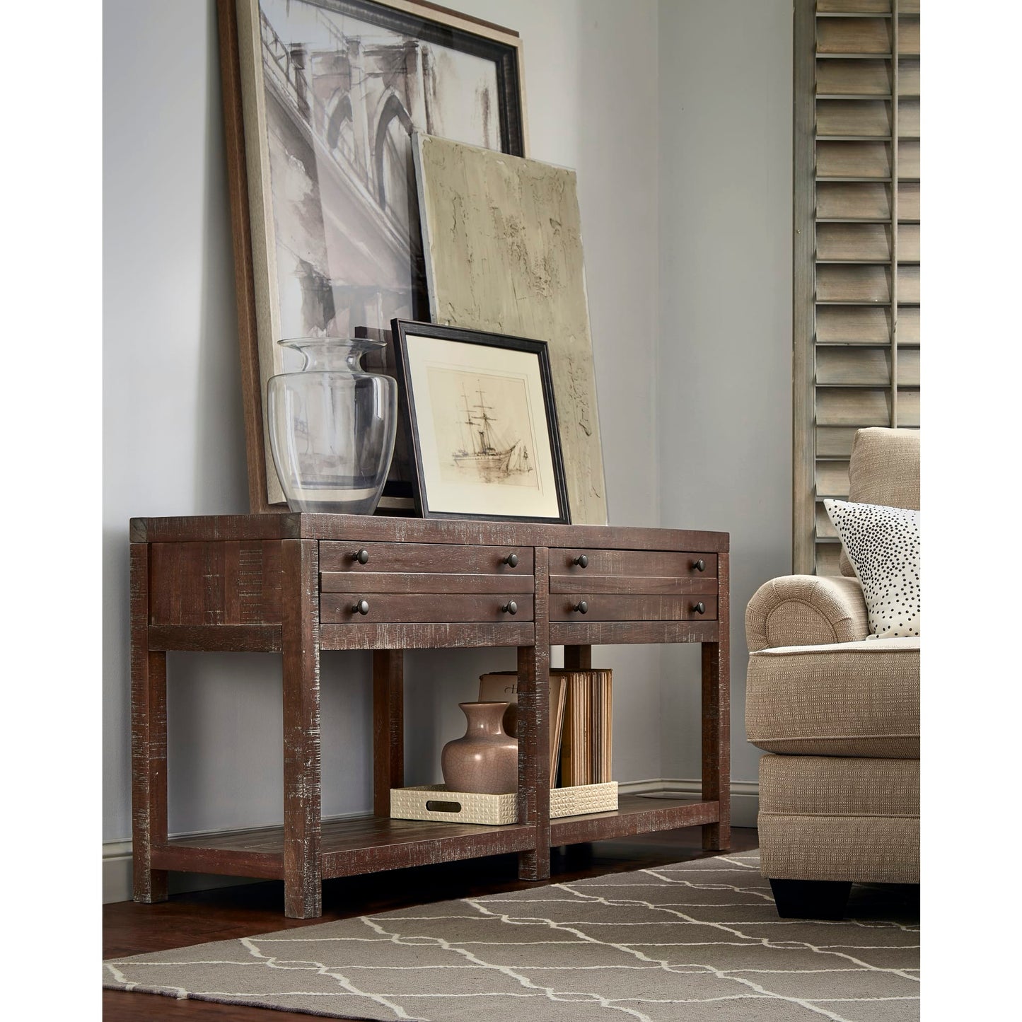 Modus Townsend Solid Wood Console Table in Java