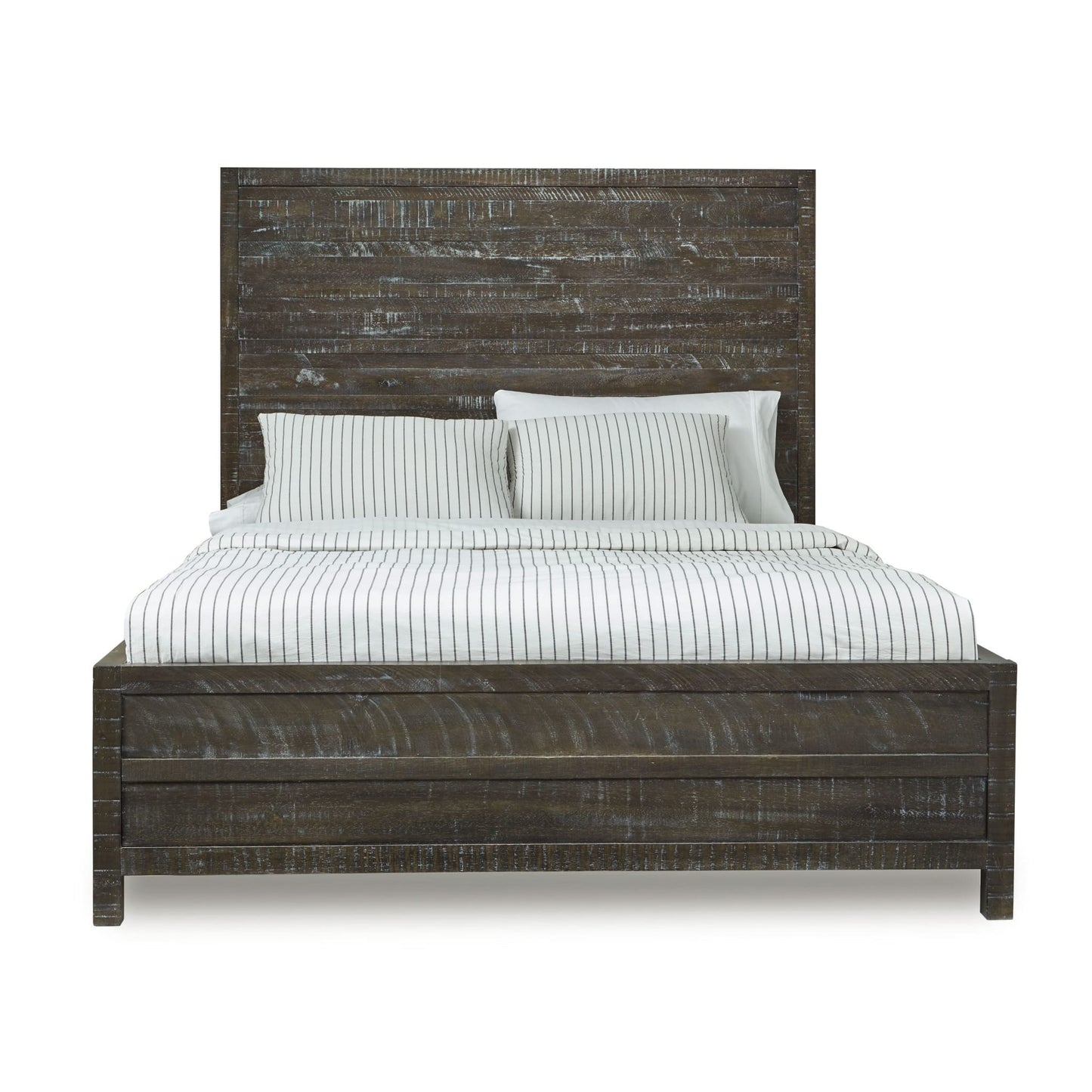Modus Townsend Solid Wood Low-Profile Bed in Gunmetal