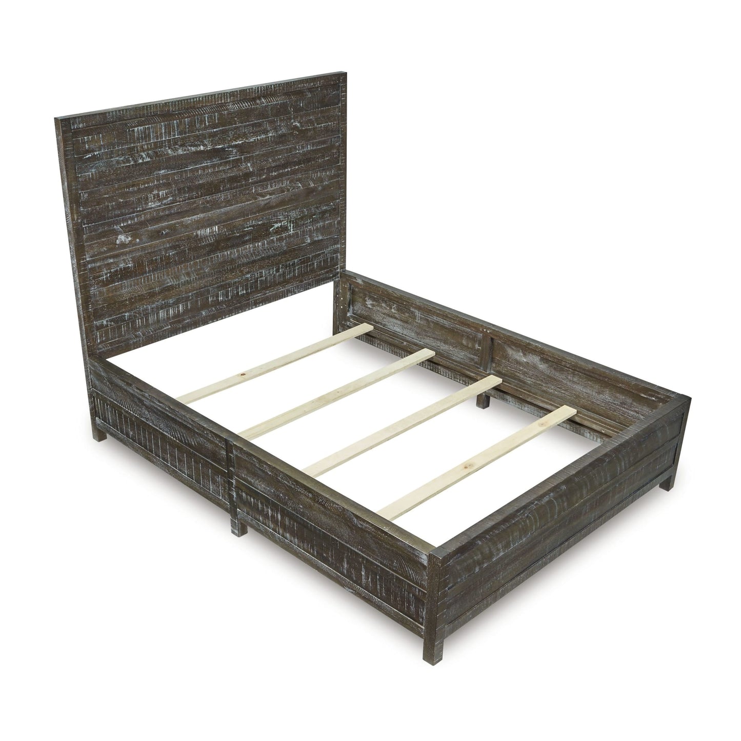 Modus Townsend Solid Wood Low-Profile Bed in Gunmetal