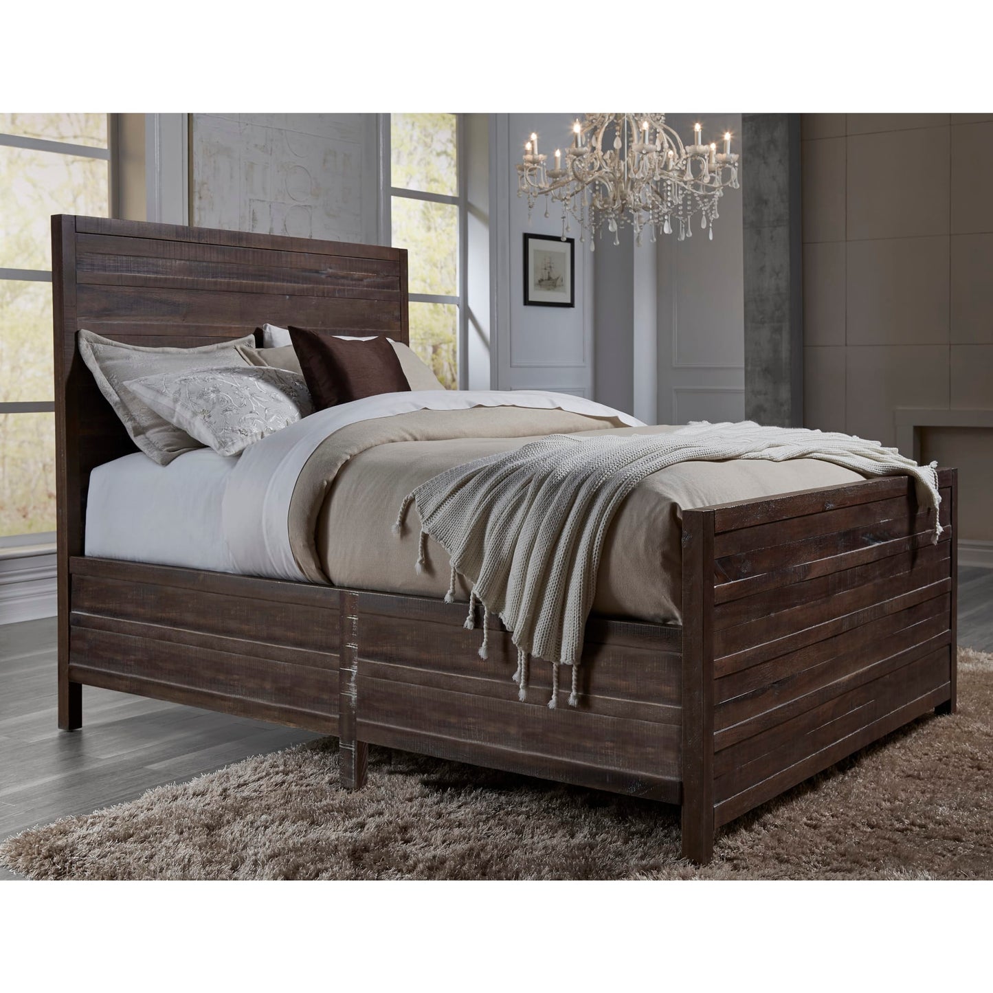 Modus Townsend Solid Wood Panel Bed in Java