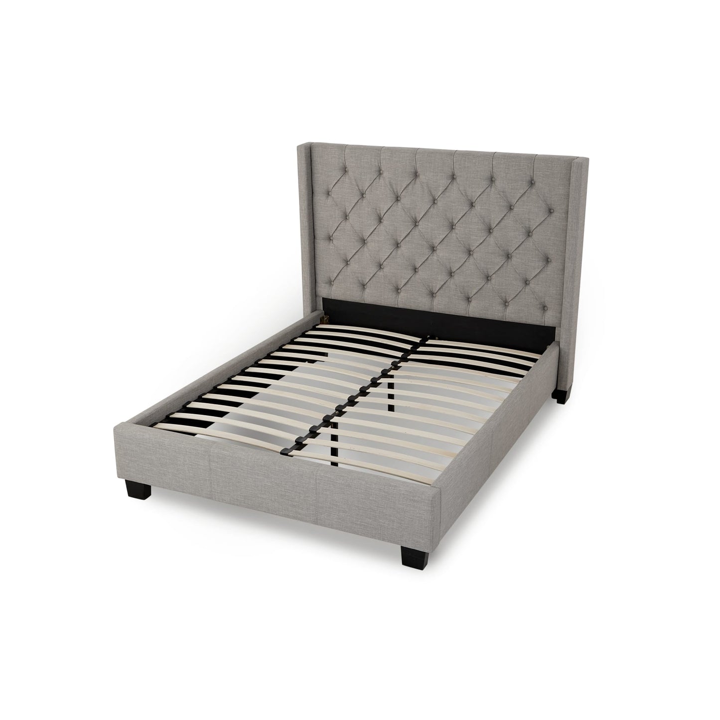 Modus Verona Upholstered Platform Bed in Speckled Grey