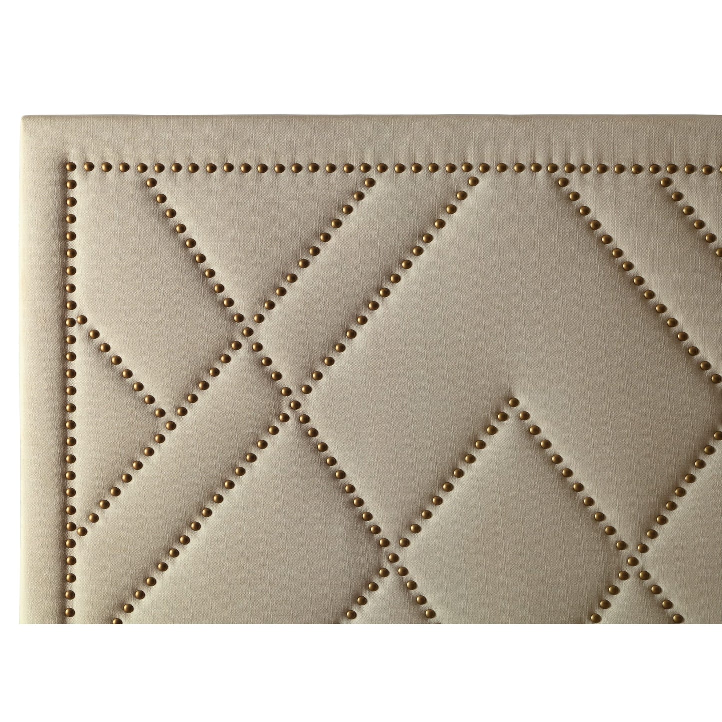 Modus Vienne Nailhead Upholstered Platform Bed in Powder