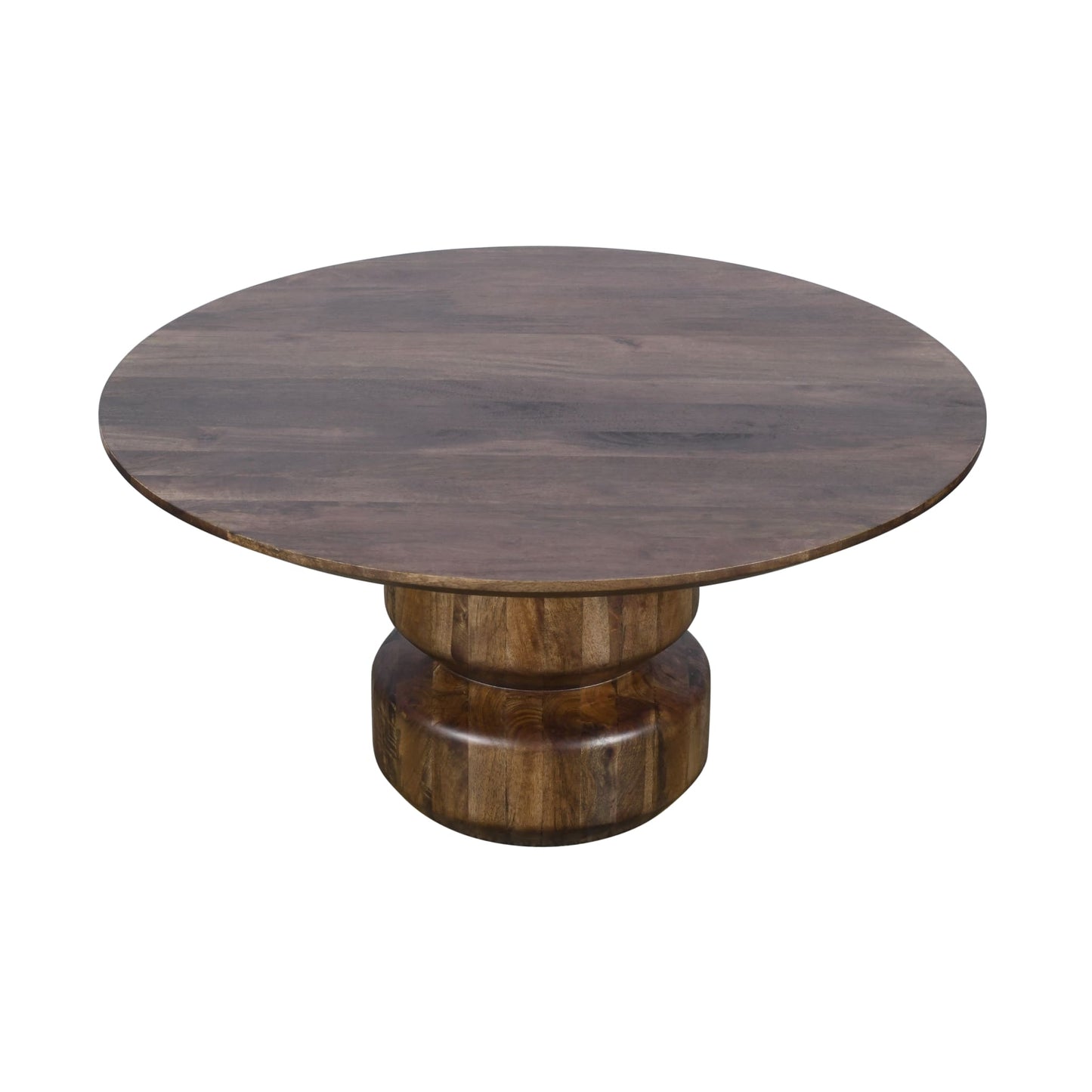 Modus Modus Virton Solid Wood Round Coffee Table in Smoked Brown