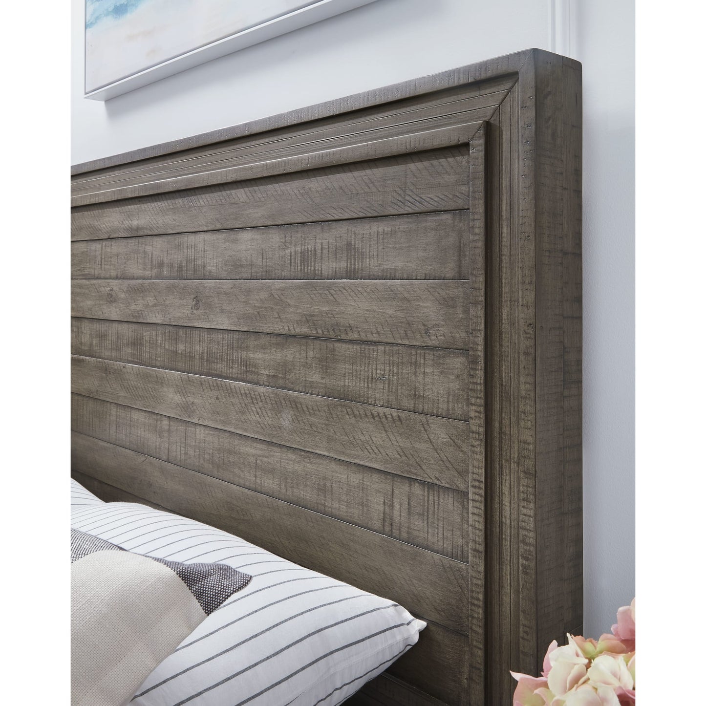 Modus William Solid Wood Panel Bed in Dusty Dawn