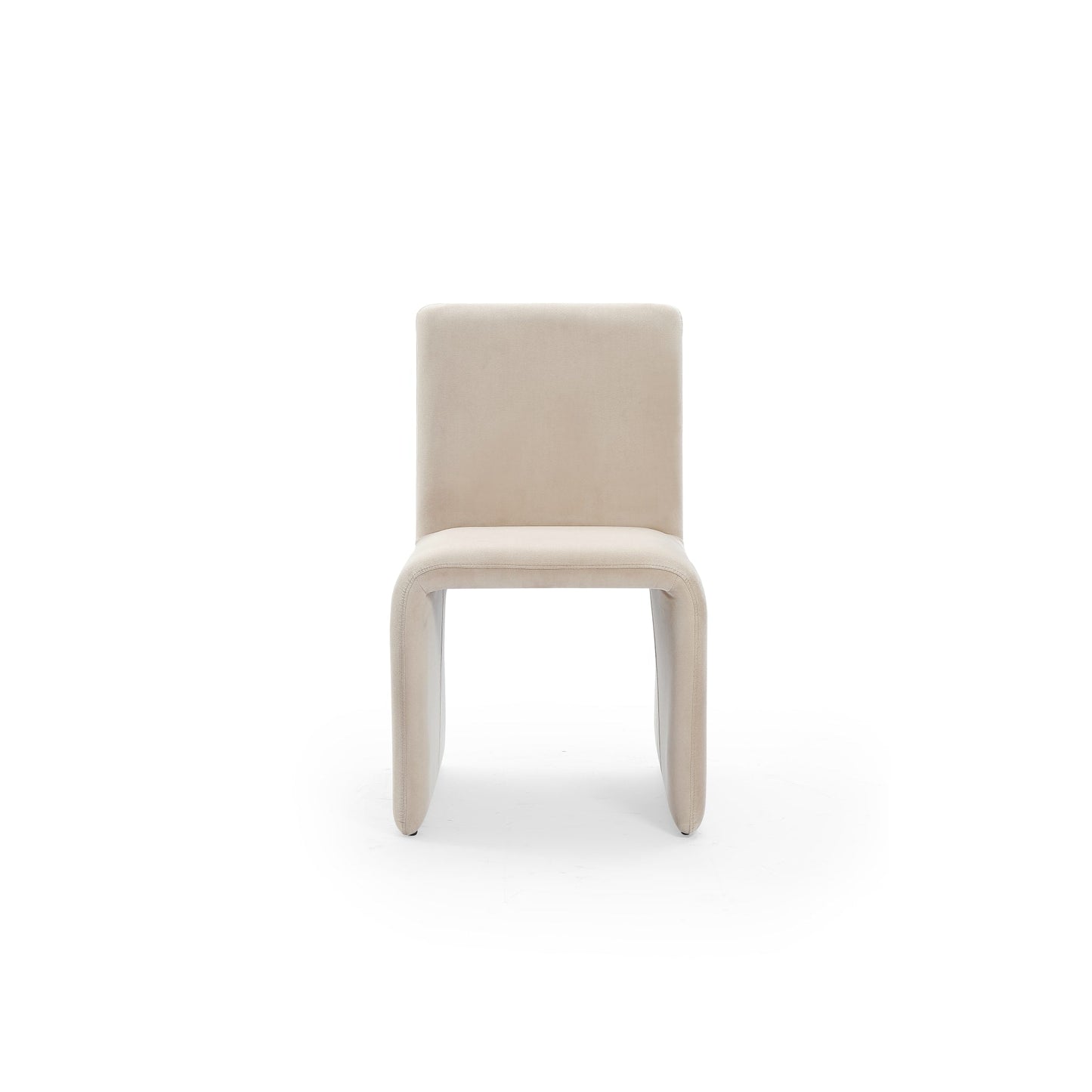 Modus Winston Fully Upholstered Side chair in Sand Velvet