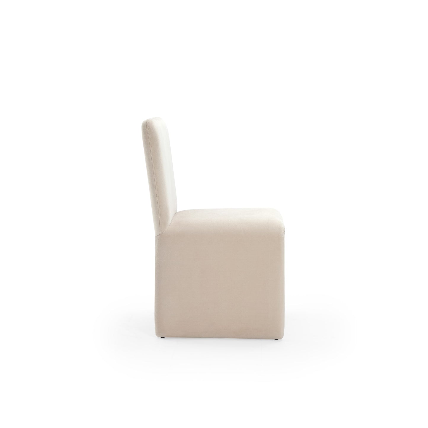 Modus Winston Fully Upholstered Side chair in Sand Velvet