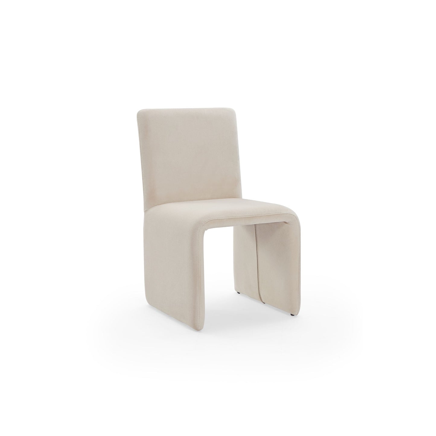 Modus Winston Fully Upholstered Side chair in Sand Velvet