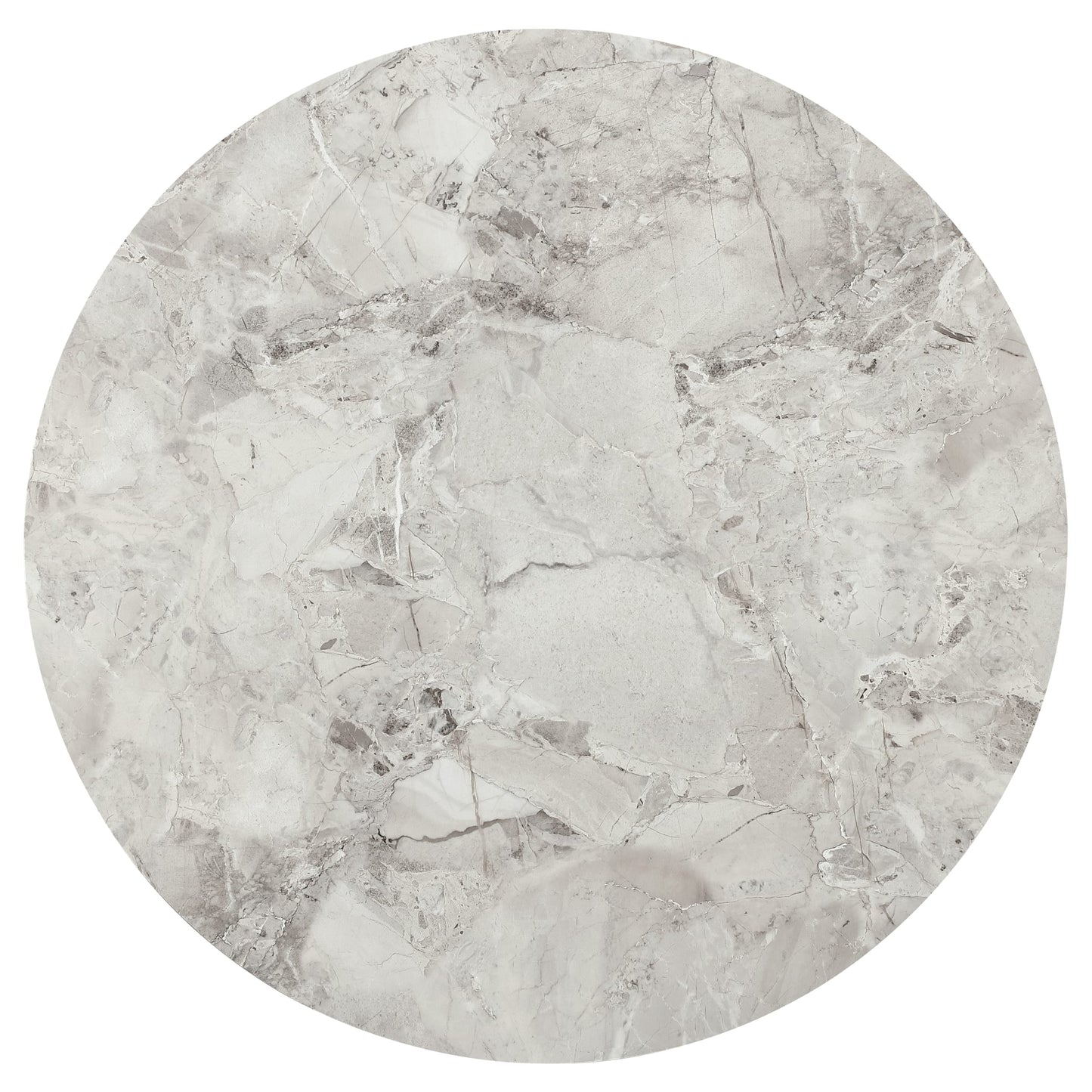Modus Winston Stone Top Metal Base Round Dining Table in Grigio