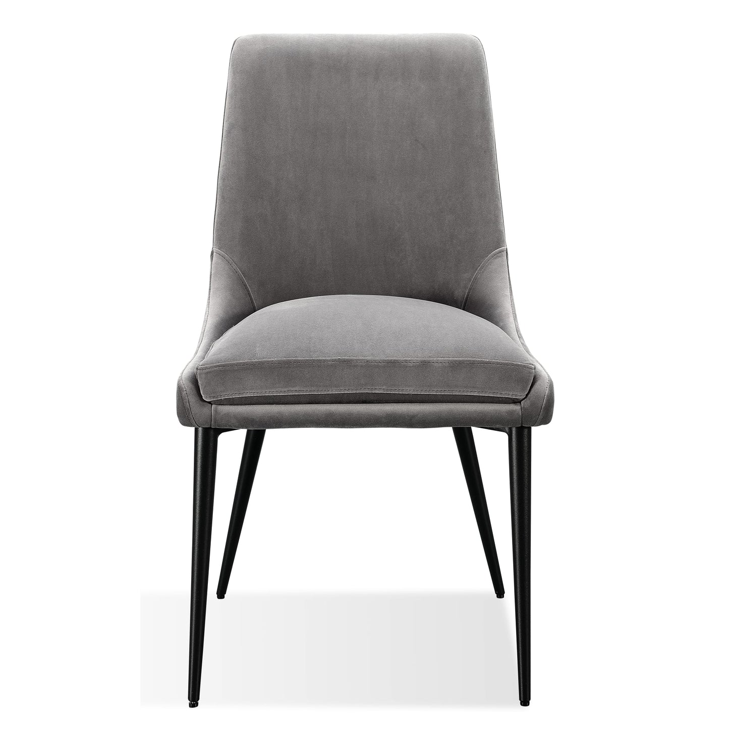 Modus Winston Upholstered Metal Leg Dining Chair in Goose and Black