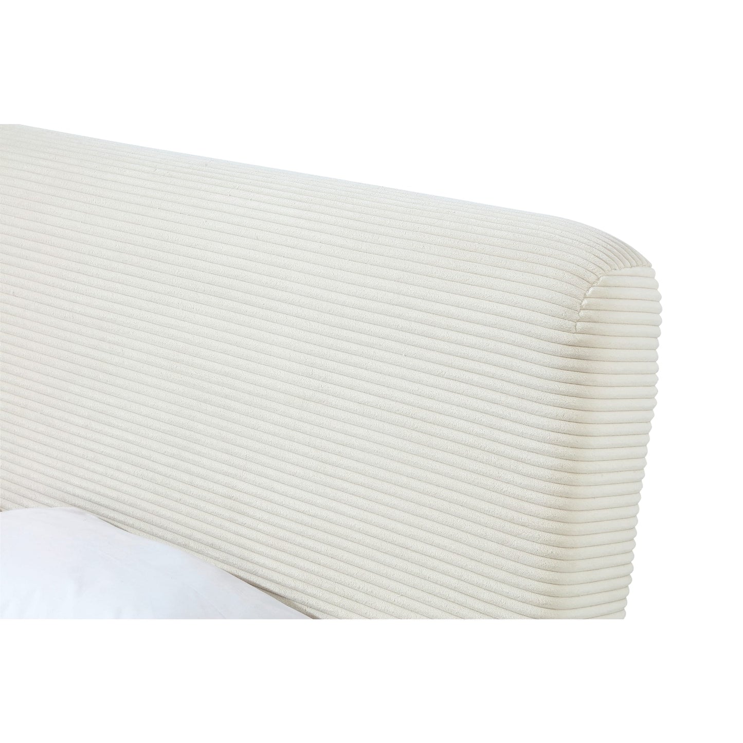 Modus Wisteria Upholstered Platform Bed in Frosty Corduroy