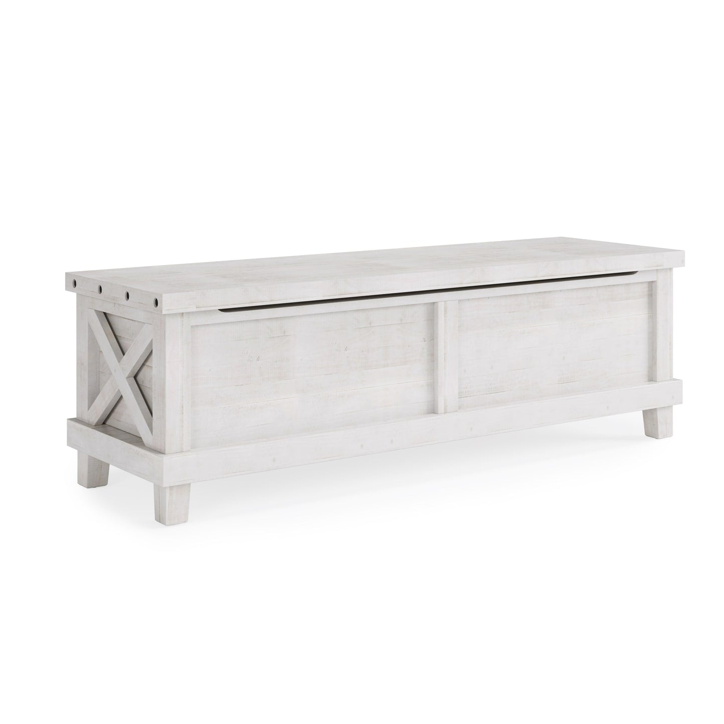 Modus Yosemite Solid Wood Blanket Box in Rustic White