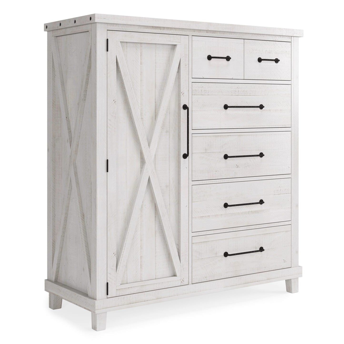 Modus Yosemite Solid Wood Gentleman's Chest in Rustic White