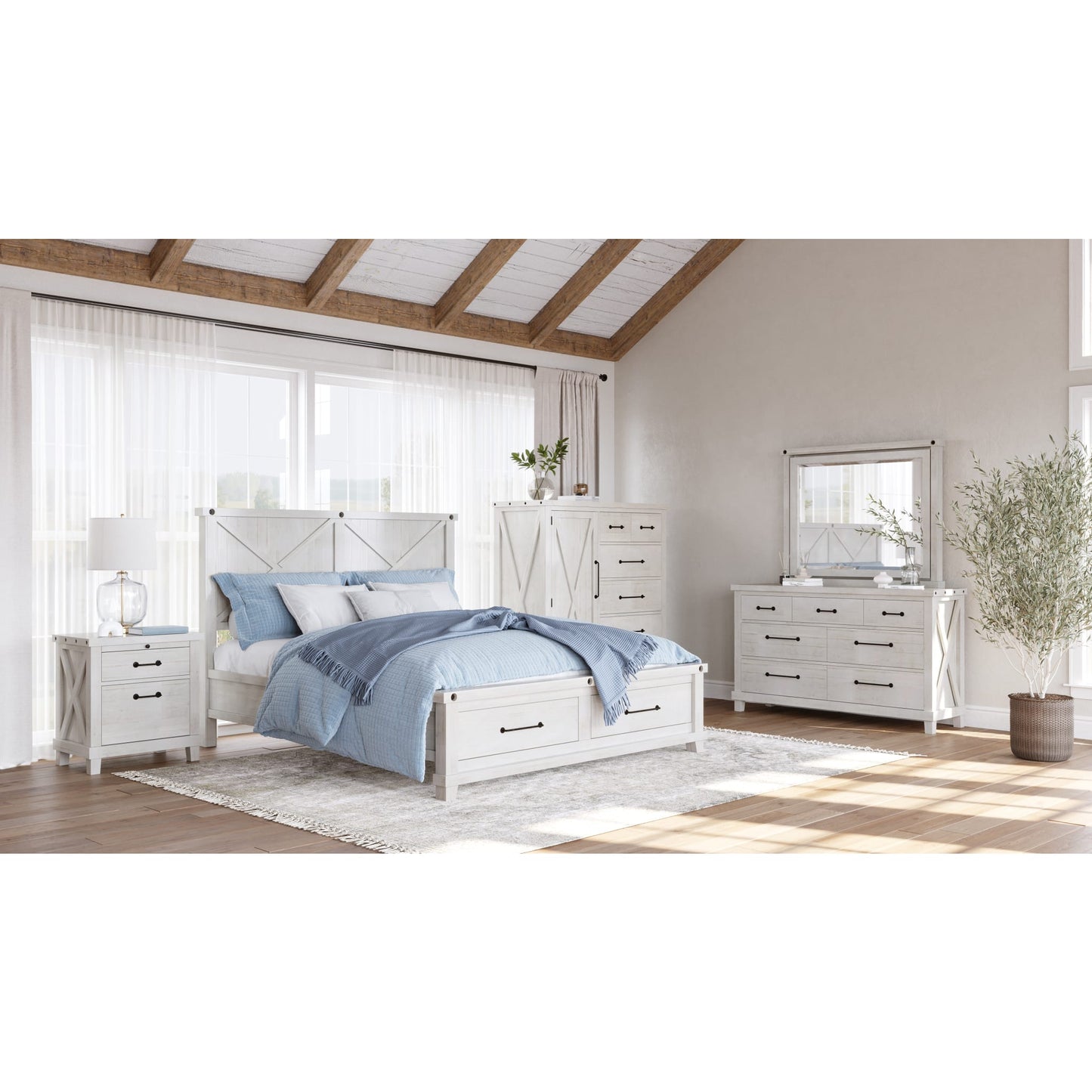 Modus Yosemite Solid Wood Gentleman's Chest in Rustic White