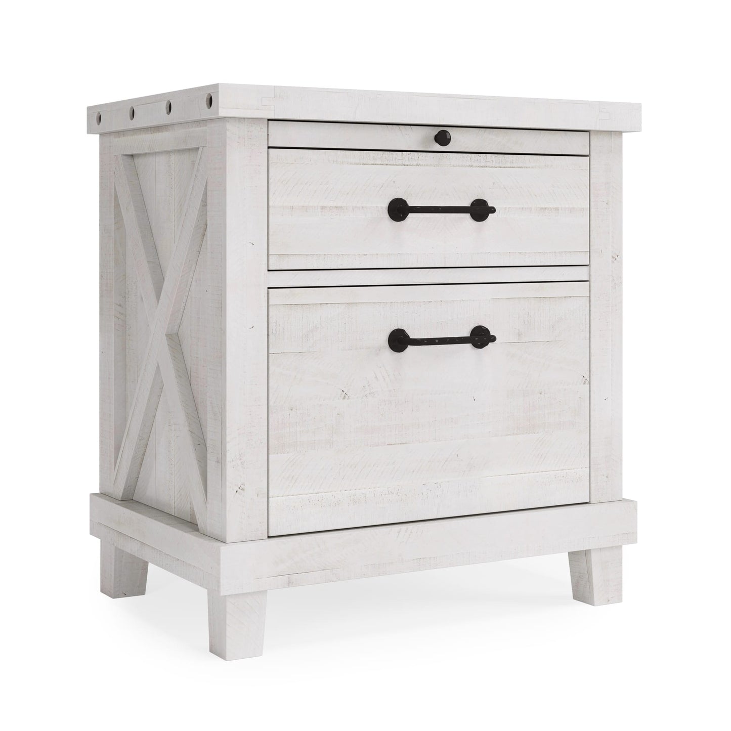 Modus Yosemite Solid Wood Nightstand in Rustic White