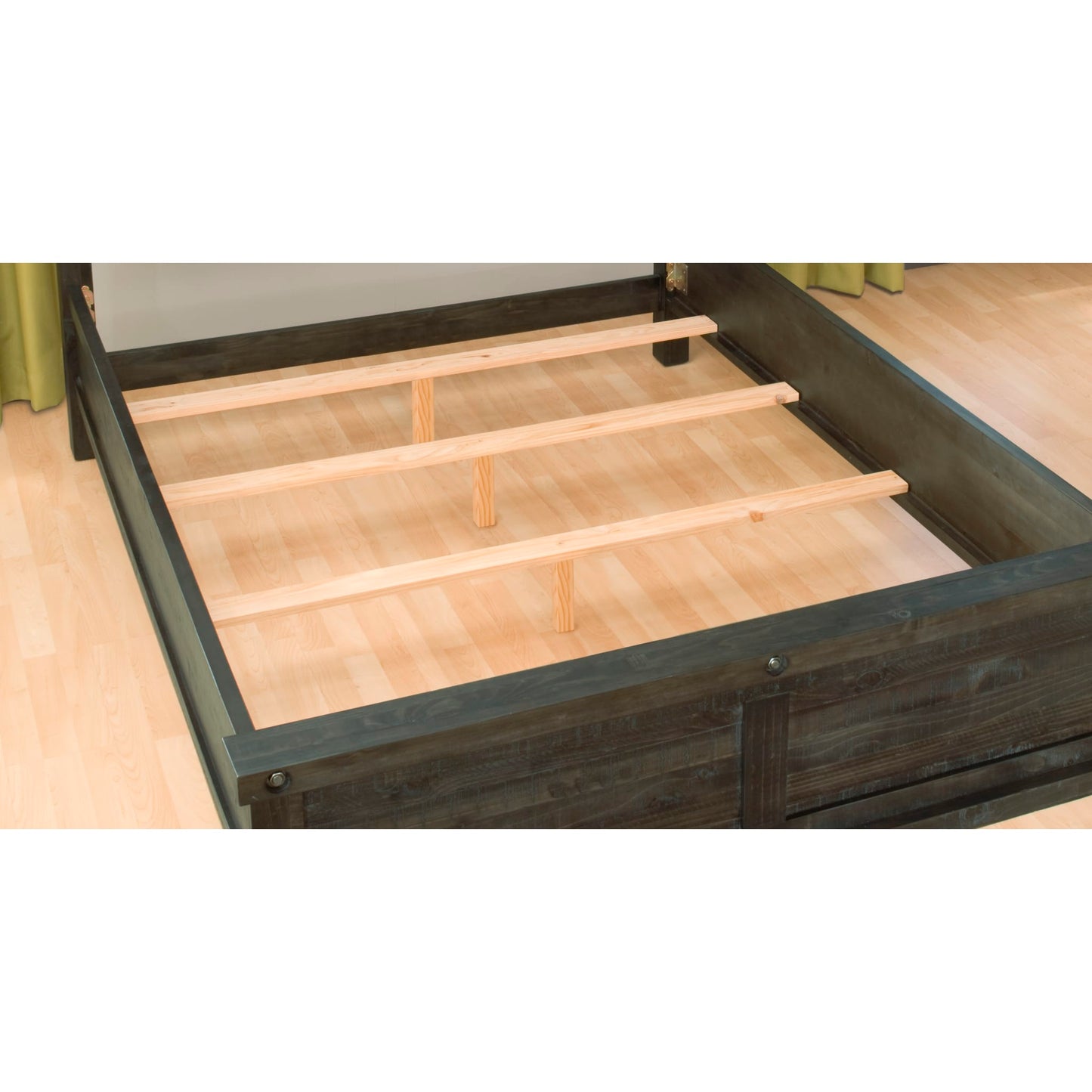 Modus Yosemite Solid Wood Panel Bed in Cafe