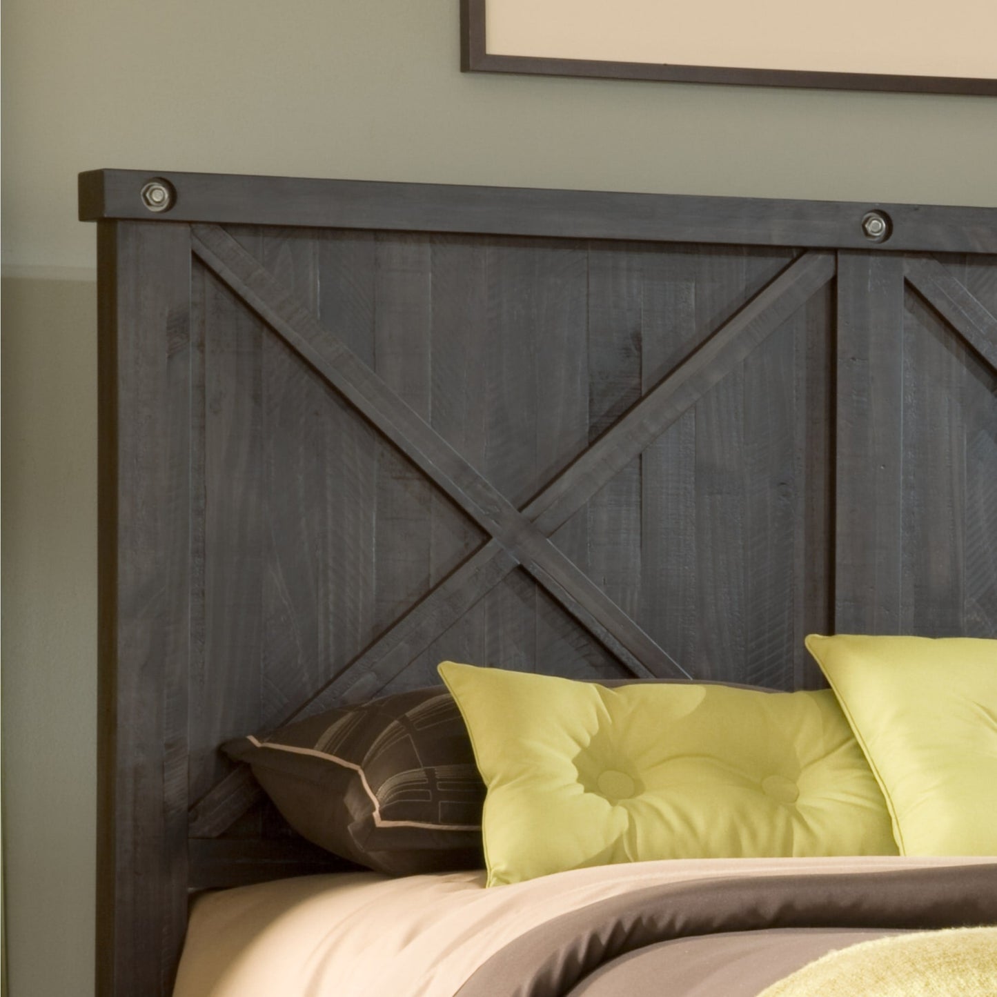 Modus Yosemite Solid Wood Panel Bed in Cafe