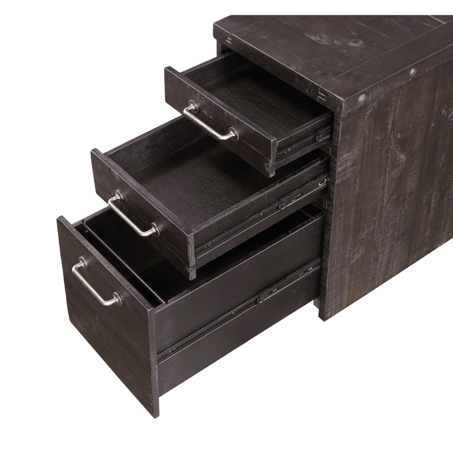 Modus Yosemite Solid Wood Rollling File Cabinet in Cafe
