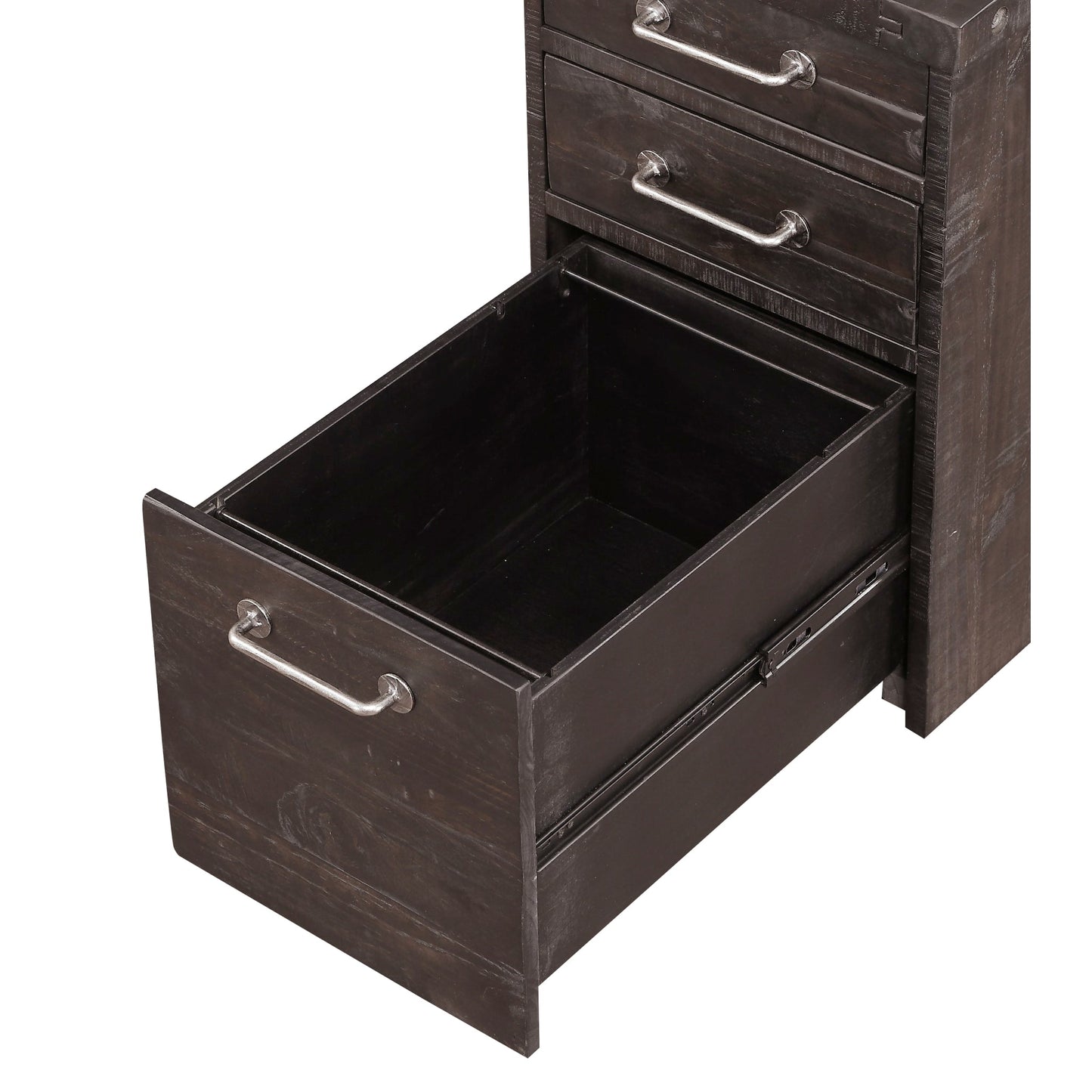 Modus Yosemite Solid Wood Rollling File Cabinet in Cafe