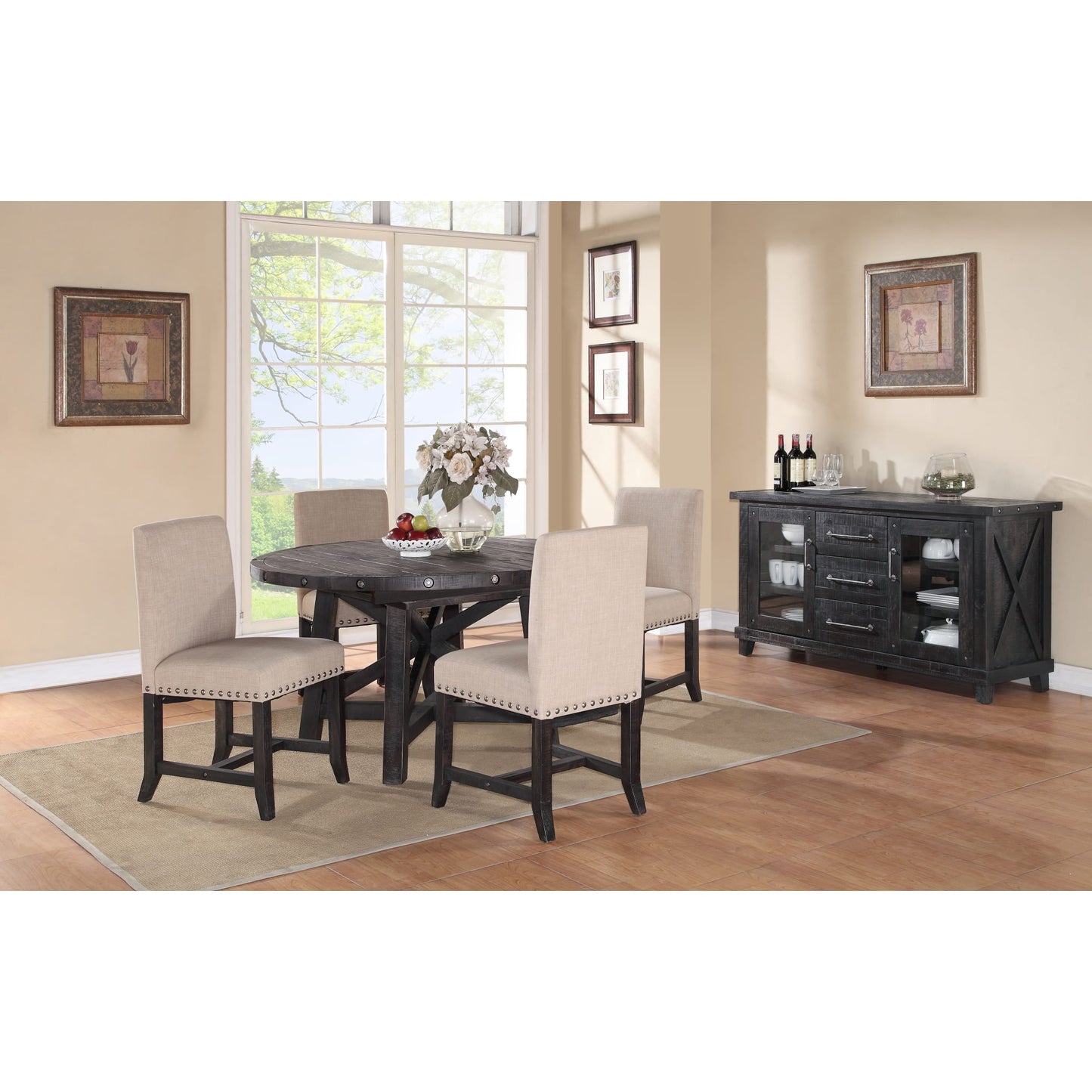 Modus Yosemite Solid Wood Round Extension Table