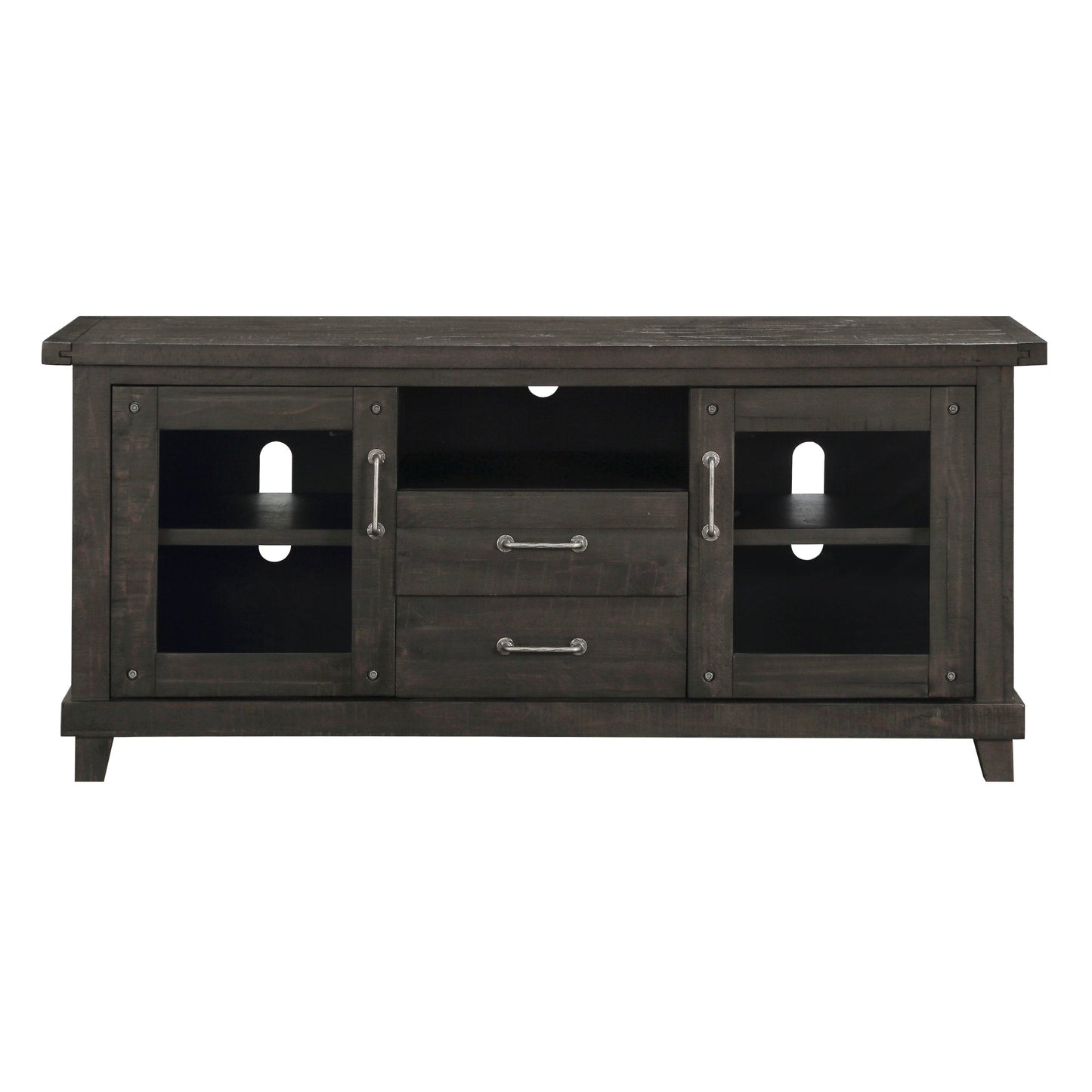 Modus Yosemite Solid Wood Two Drawer Media Console in Cafe