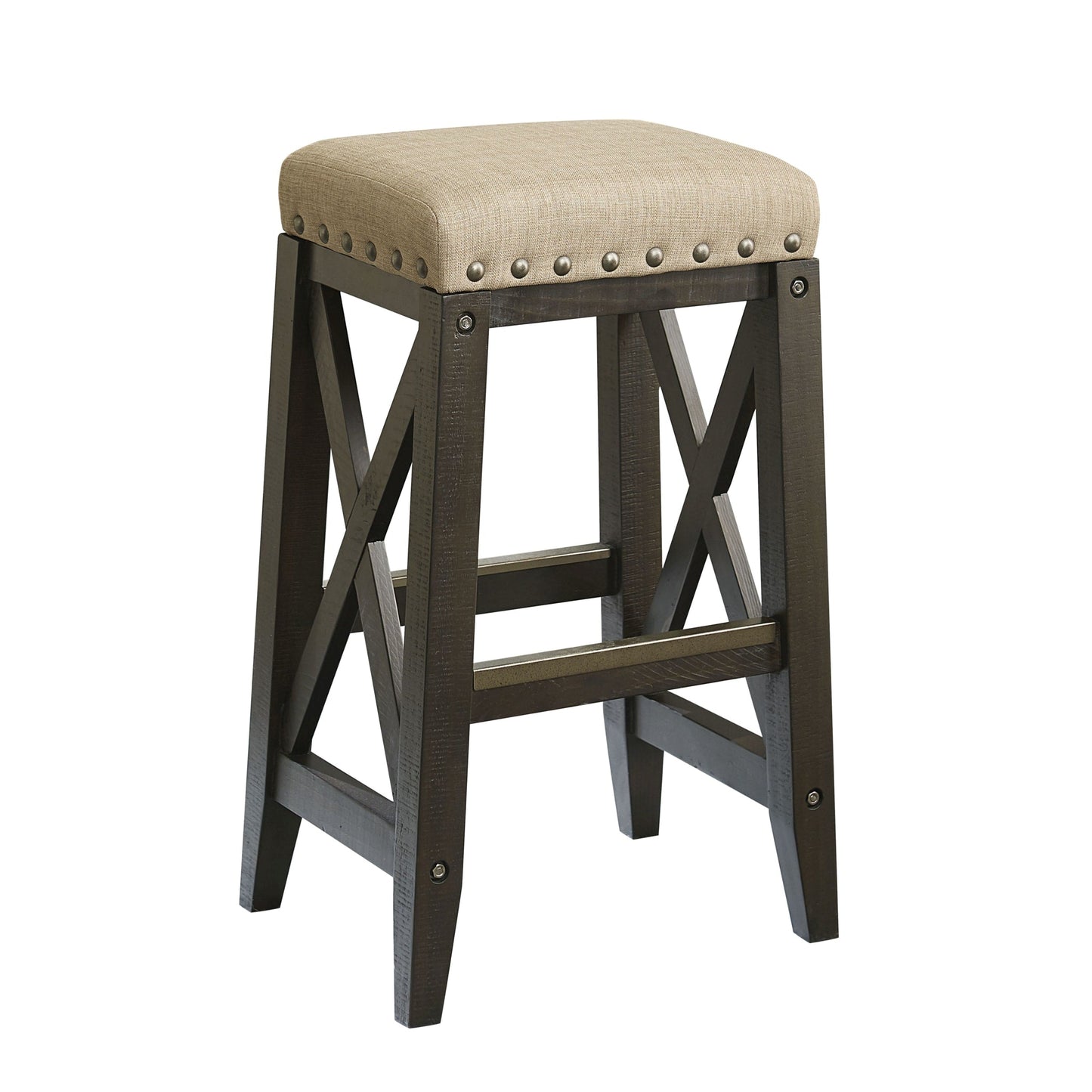 Modus Yosemite Solid Wood Upholstered Bar Stool in Cafe