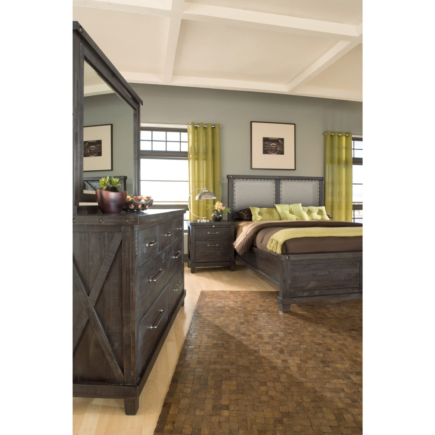 Modus Yosemite Upholstered Footboard Storage Bed in Cafe