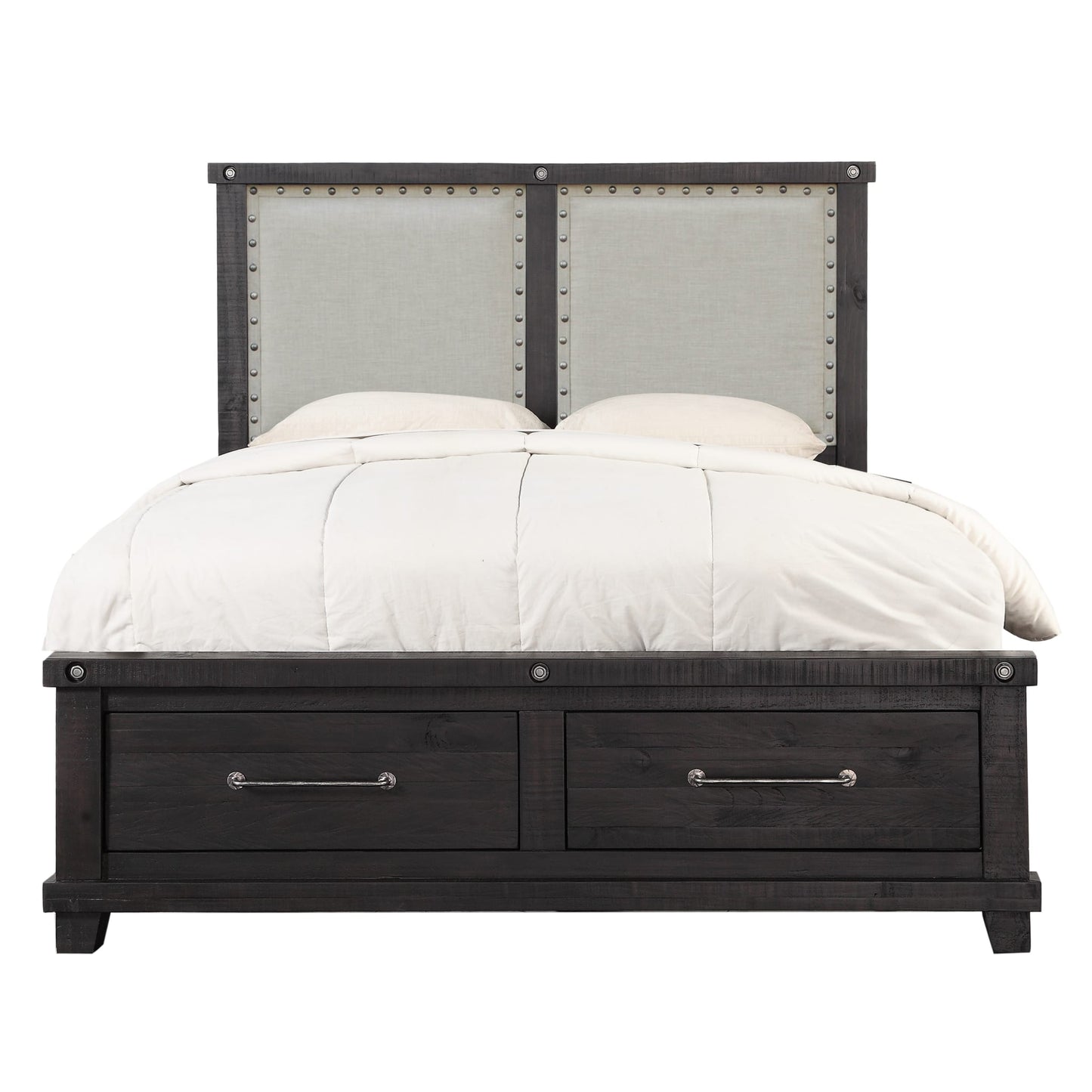 Modus Yosemite Upholstered Footboard Storage Bed in Cafe