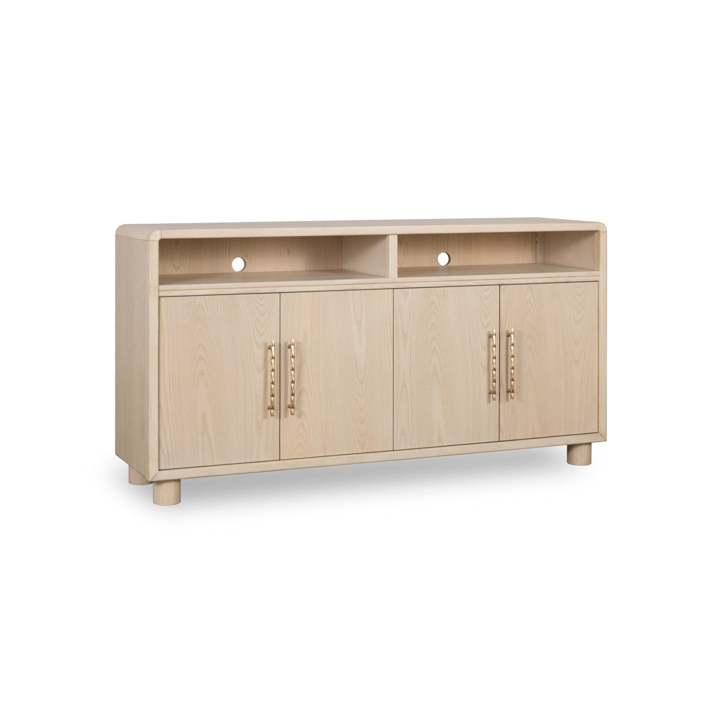 Modus Zinnia Four Door Two Shelf Sideboard in White Sand